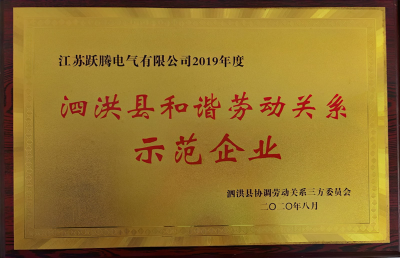 泗洪县和谐劳动关系示范企业